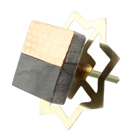 Grey Stone Copper Square Dresser Knobs